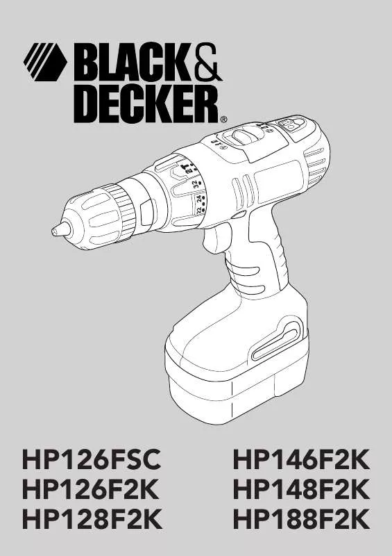 Mode d'emploi BLACK & DECKER HP126FSC