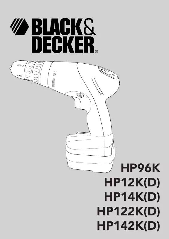 Mode d'emploi BLACK & DECKER HP12KD