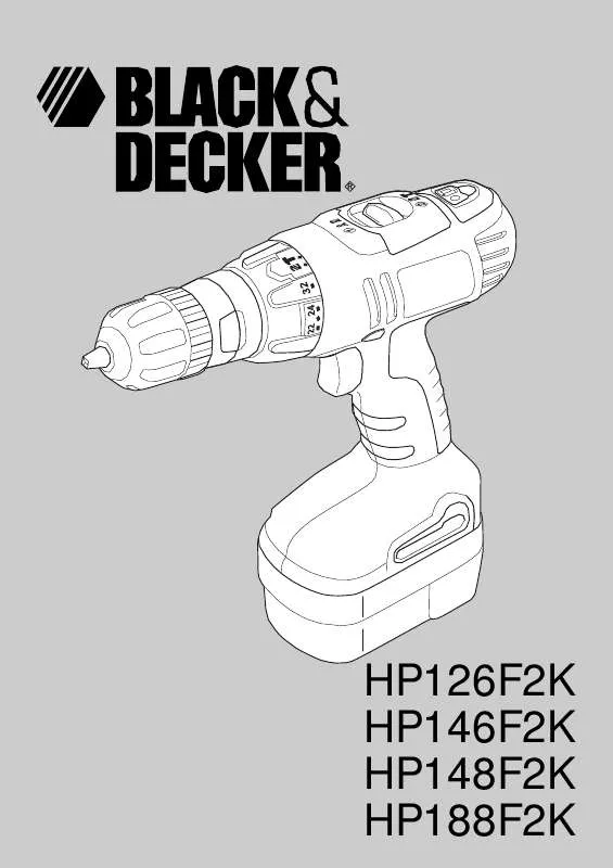 Mode d'emploi BLACK & DECKER HP188F2K