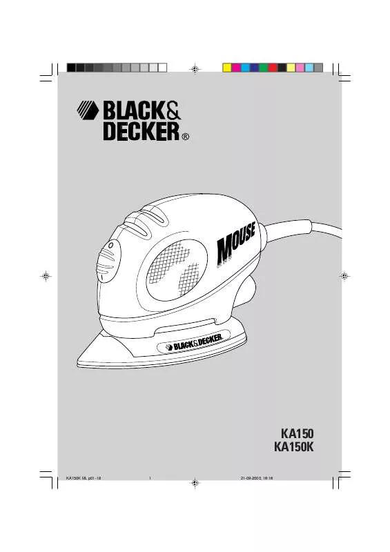 Mode d'emploi BLACK & DECKER KA150K