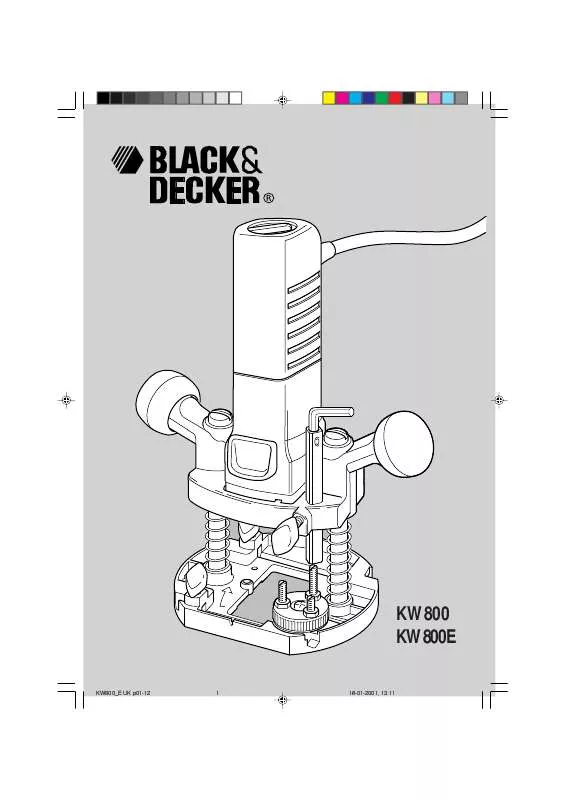 Mode d'emploi BLACK & DECKER KW800