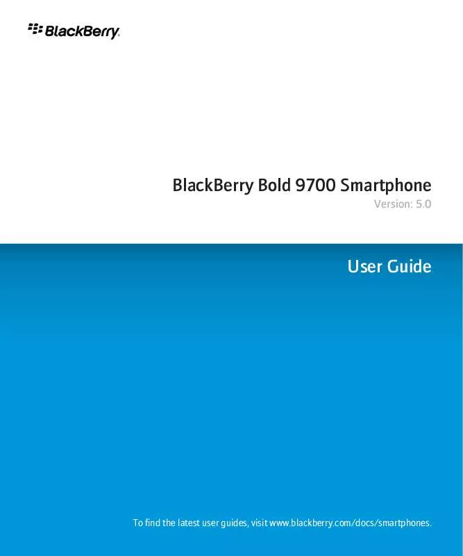 Mode d'emploi BLACKBERRY BOLD