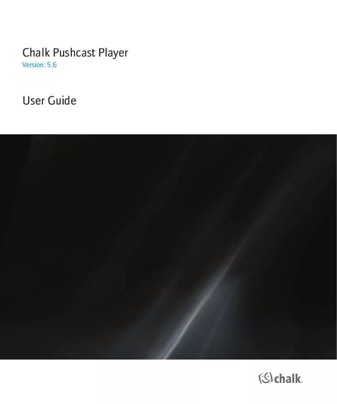 Mode d'emploi BLACKBERRY CHALK PUSHCAST PLAYER 5.6