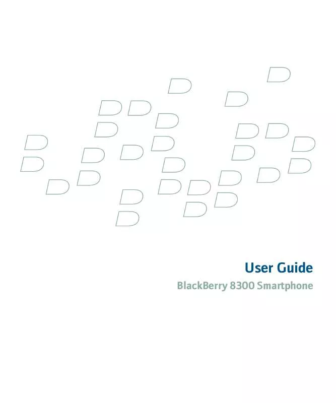 Mode d'emploi BLACKBERRY CURVE 8300