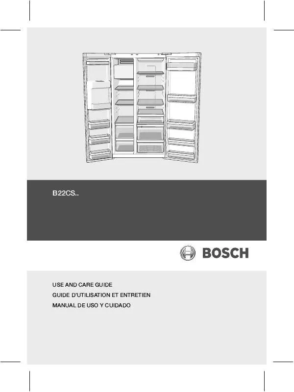 Mode d'emploi BOSCH B22CS30SNI