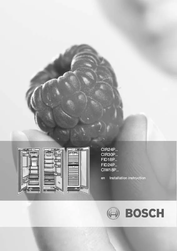 Mode d'emploi BOSCH FID24P30