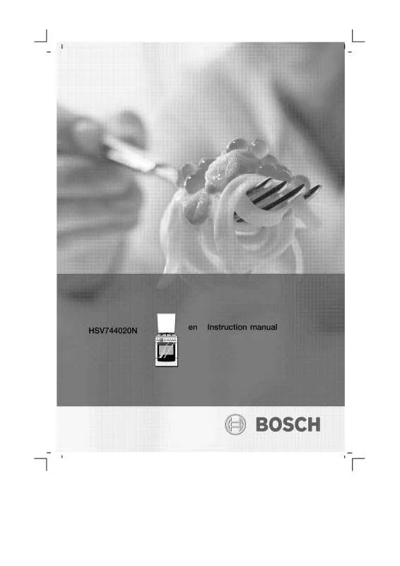 Mode d'emploi BOSCH HSV744020N