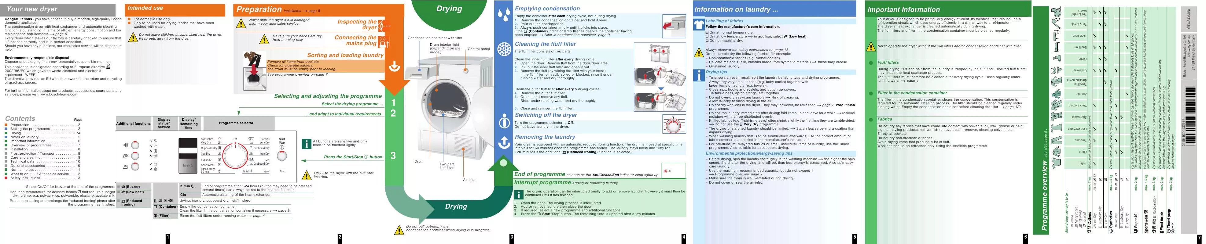 Mode d'emploi BOSCH WTW84360BY