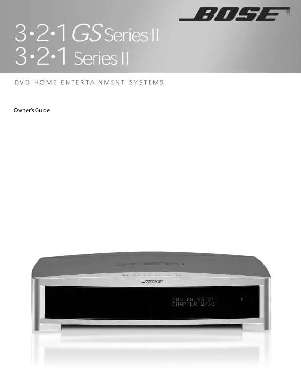 Mode d'emploi BOSE 321 GS II