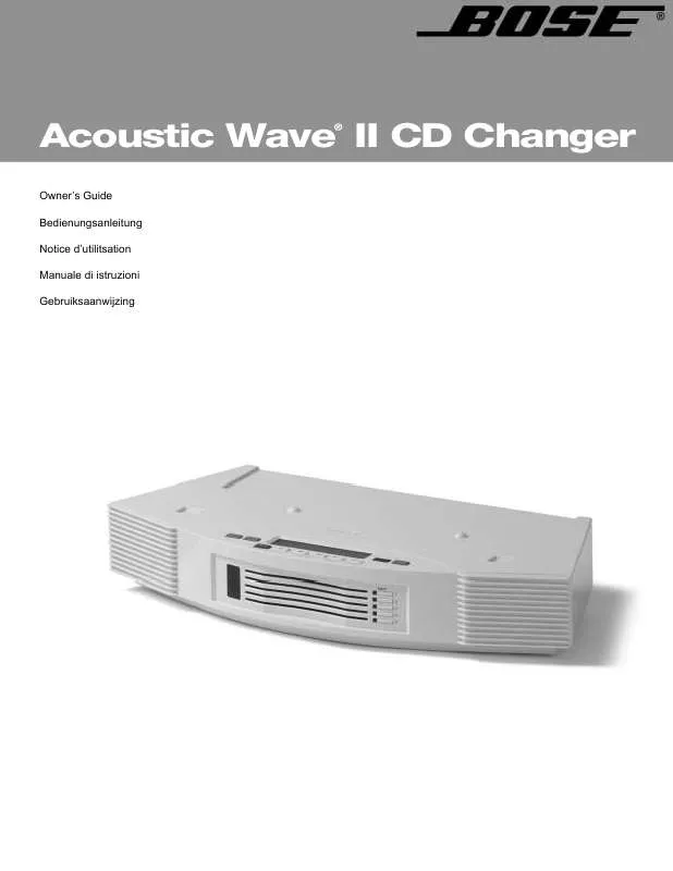 Mode d'emploi BOSE ACOUSTIC WAVE MUSIC SYSTEM II 5-CD CHANGER