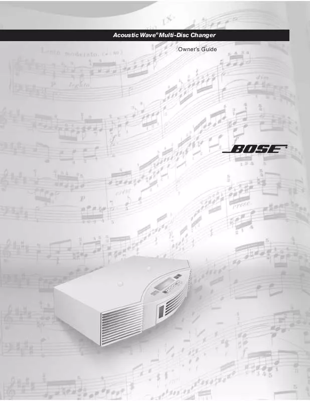 Mode d'emploi BOSE ACOUSTIC WAVE MUSIC SYSTEM I 5-CD CHANGER