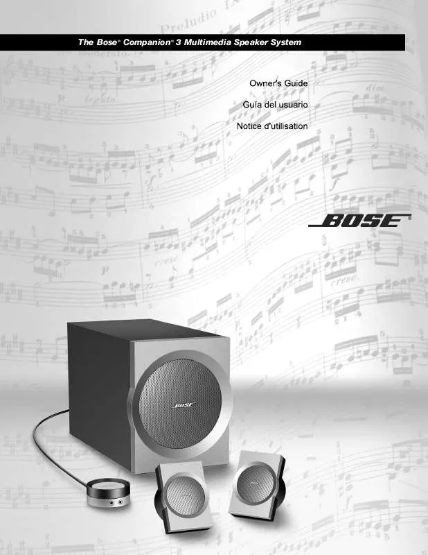 Mode d'emploi BOSE COMPANION 3