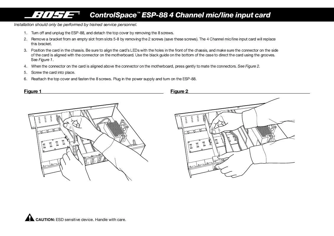 Mode d'emploi BOSE CONTROLSPACE ESP-88