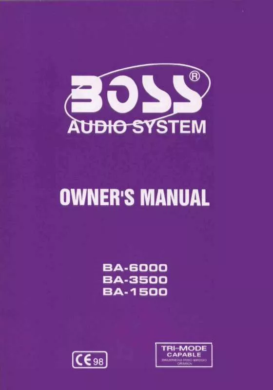 Mode d'emploi BOSS BA 1500