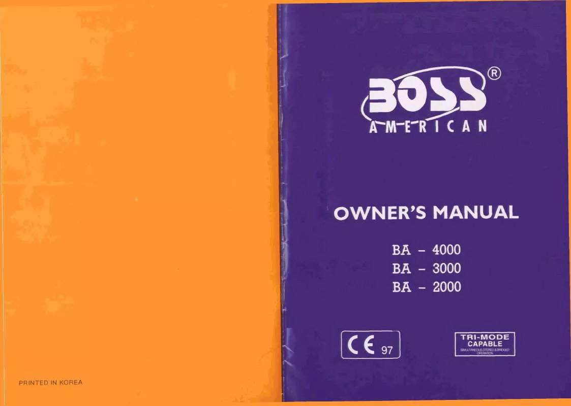 Mode d'emploi BOSS BA 2000