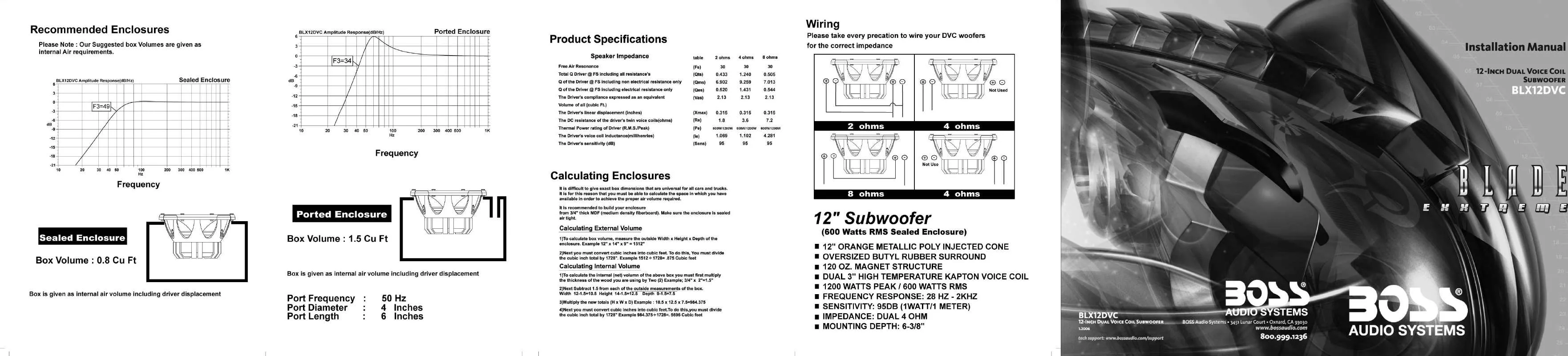 Mode d'emploi BOSS BLX12DVC