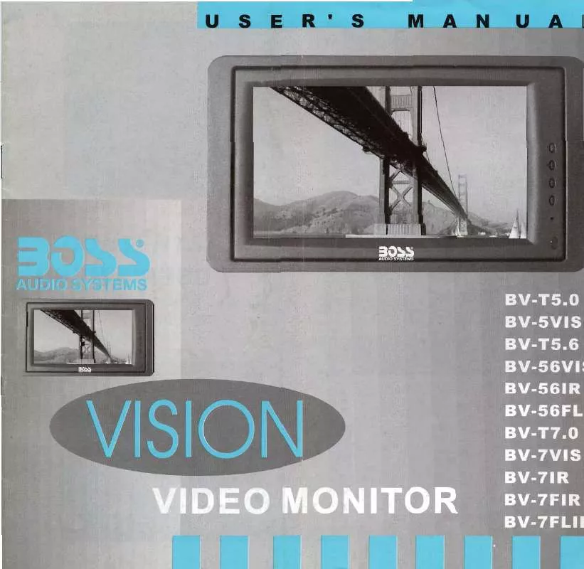 Mode d'emploi BOSS BV-T5.0-BV-5VIS-BV-T5.6-BV-56VIS-BV-56IR-BV-56FL-BV-T7.0-BV-7VIS-BV-7IR-BV-7FIR-BV-7FLIP