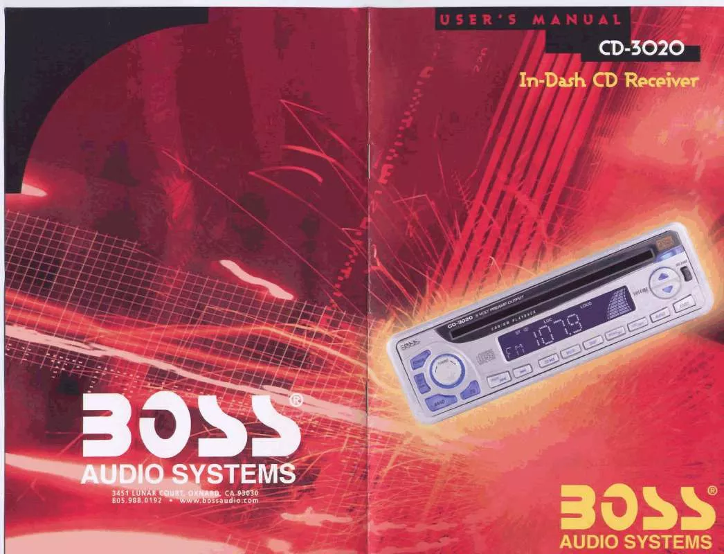 Mode d'emploi BOSS CD-3020