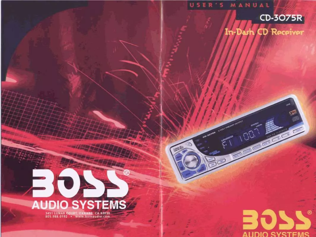 Mode d'emploi BOSS CD-3075R