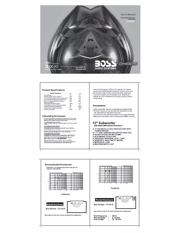 Mode d'emploi BOSS CH12