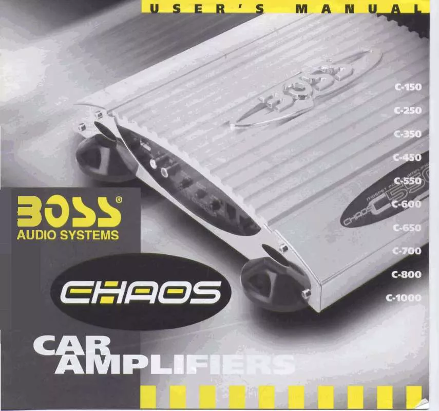 Mode d'emploi BOSS CHAOS C350