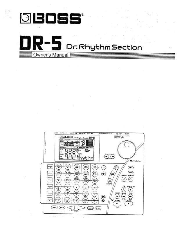 Mode d'emploi BOSS DR-5