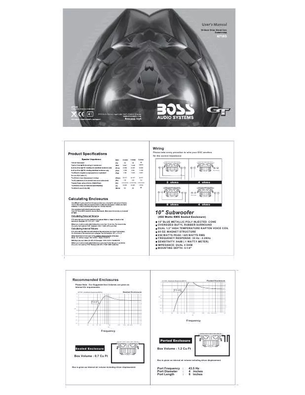 Mode d'emploi BOSS GT10D