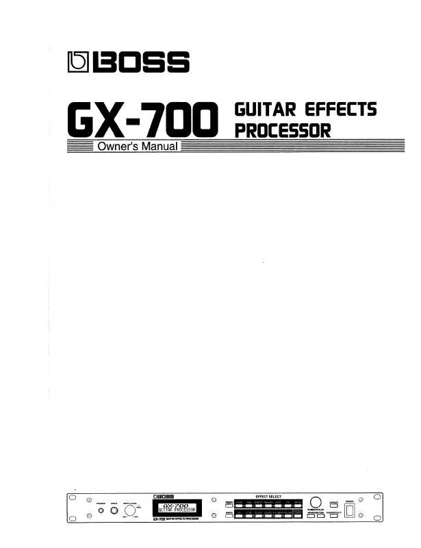 Mode d'emploi BOSS GX-700