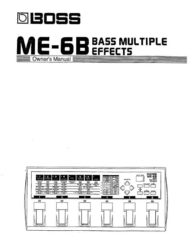 Mode d'emploi BOSS ME-6B