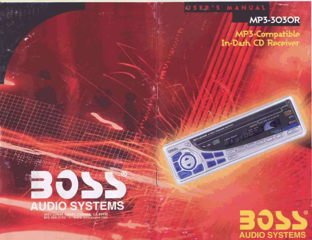 Mode d'emploi BOSS MP3-3030R