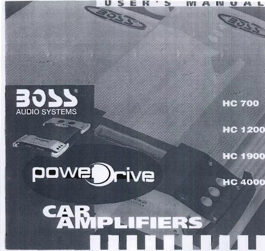 Mode d'emploi BOSS POWER DRIVE HC4000