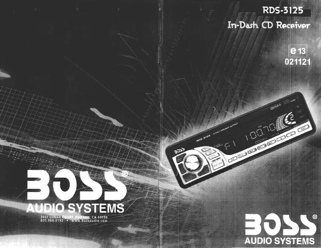 Mode d'emploi BOSS RDS-3125