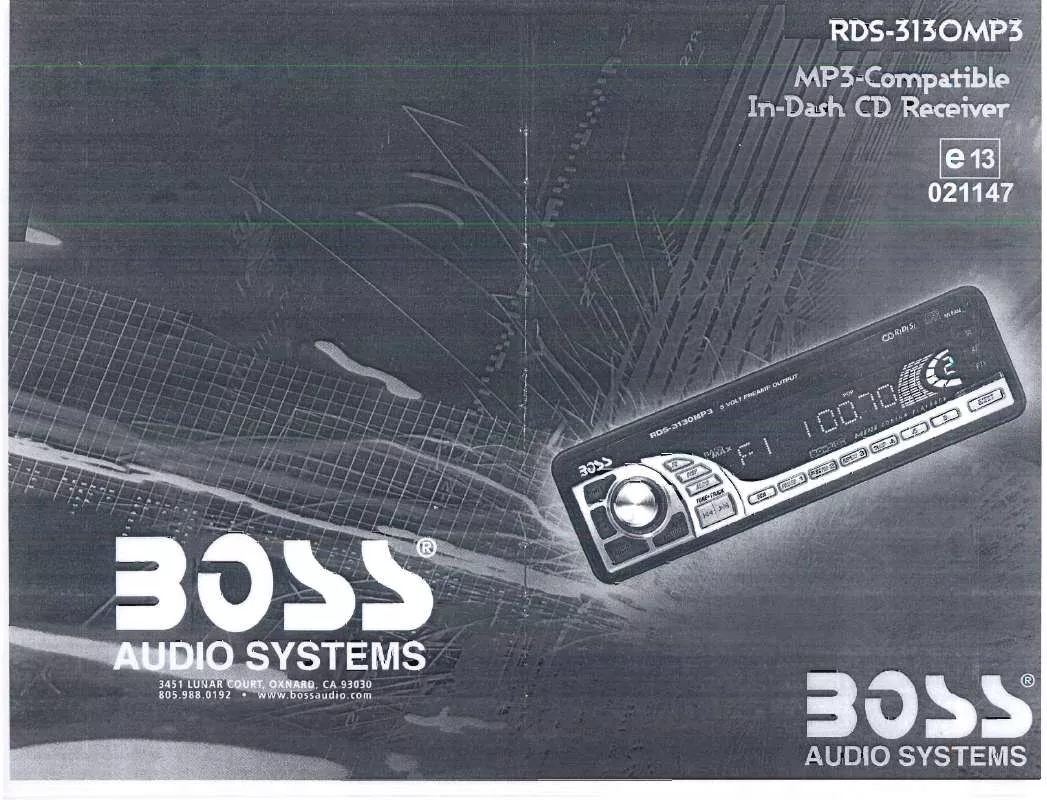 Mode d'emploi BOSS RDS-3130MP3