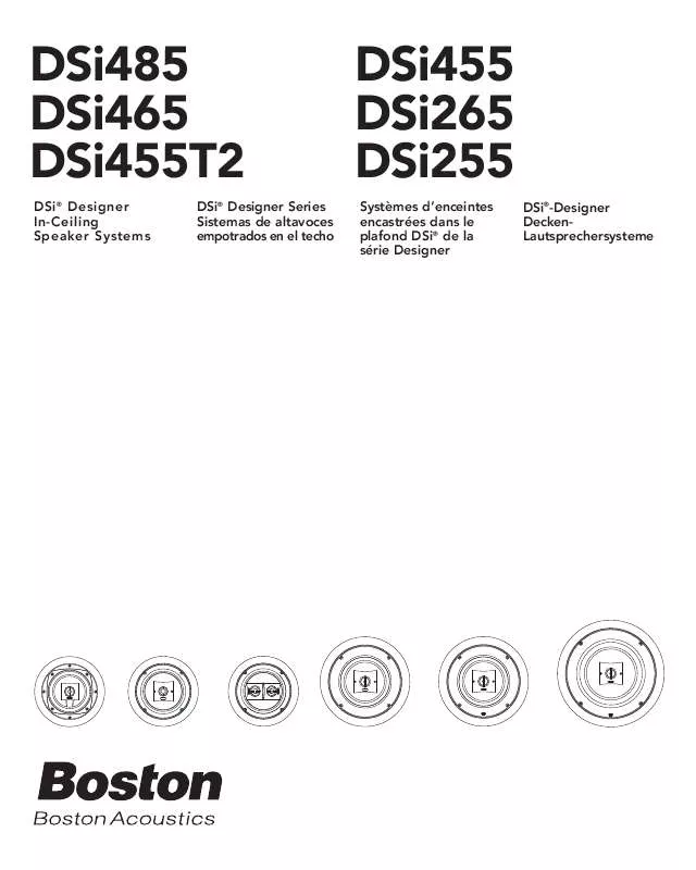 Mode d'emploi BOSTON ACOUSTICS DSI455