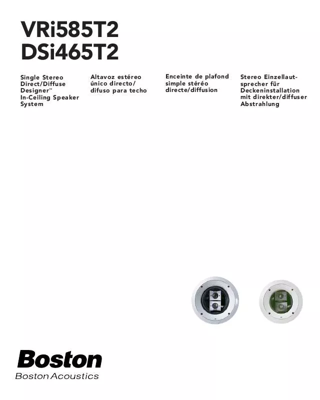 Mode d'emploi BOSTON ACOUSTICS DSI465T2