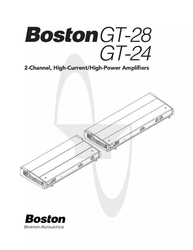 Mode d'emploi BOSTON ACOUSTICS GT24,GT28