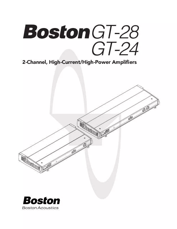 Mode d'emploi BOSTON ACOUSTICS GT28
