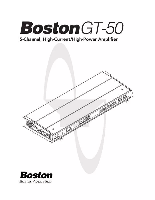 Mode d'emploi BOSTON ACOUSTICS GT50