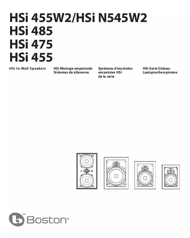 Mode d'emploi BOSTON ACOUSTICS HSI 455W2