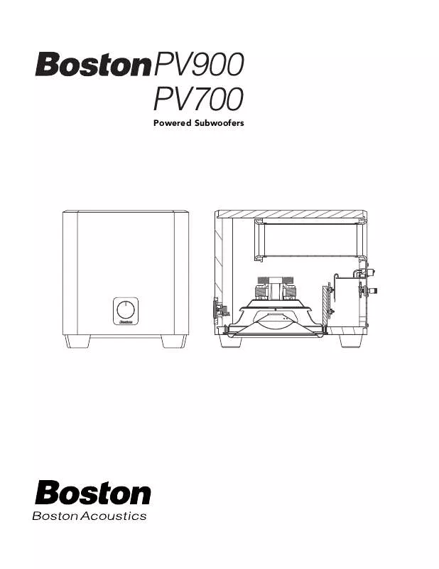 Mode d'emploi BOSTON ACOUSTICS PV900