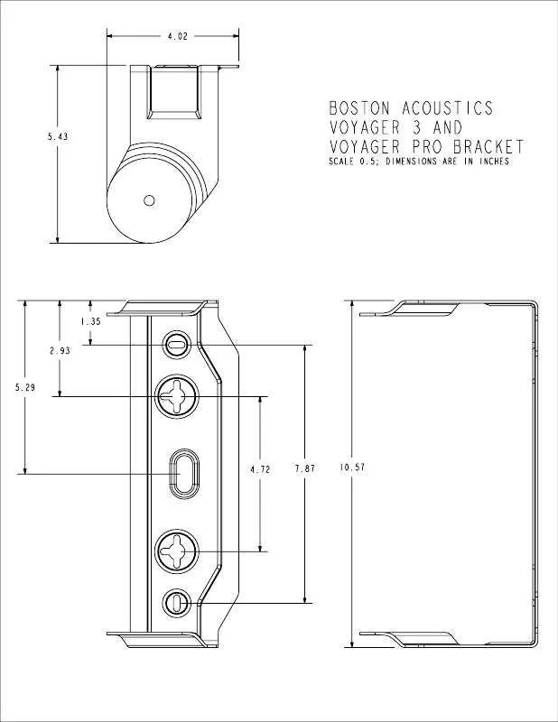 Mode d'emploi BOSTON ACOUSTICS VOYAGER 3 BRACKET