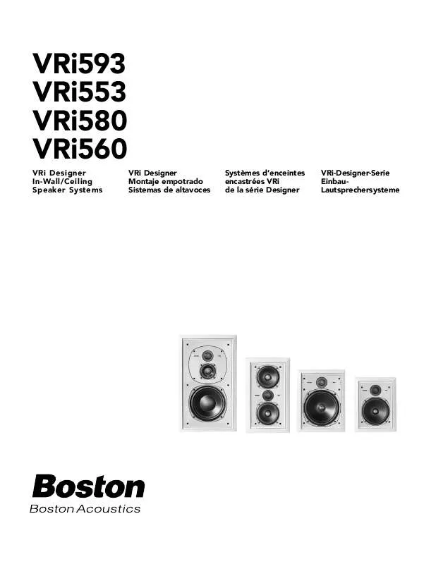 Mode d'emploi BOSTON ACOUSTICS VRI553