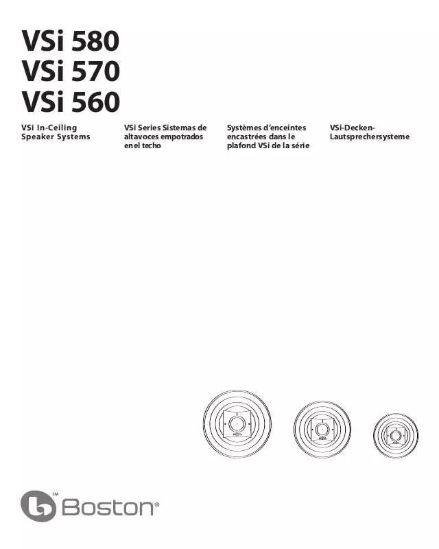 Mode d'emploi BOSTON ACOUSTICS VSI 570