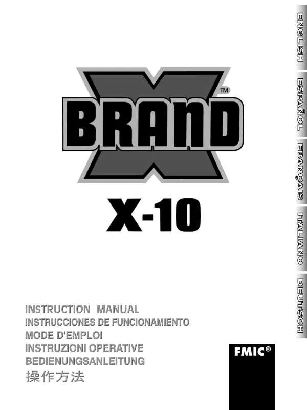 Mode d'emploi BRAND X AMPLIFIERS X-10
