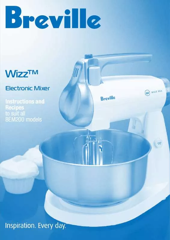 Mode d'emploi BREVILLE WIZZ ELECTRONIC MIXER BEM200