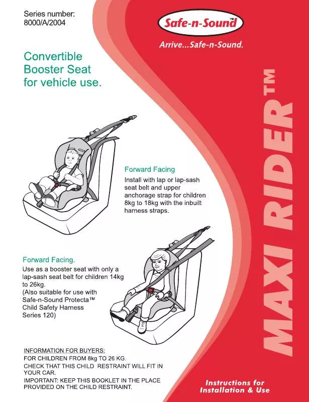 Mode d'emploi BRITAX MAXI RIDER