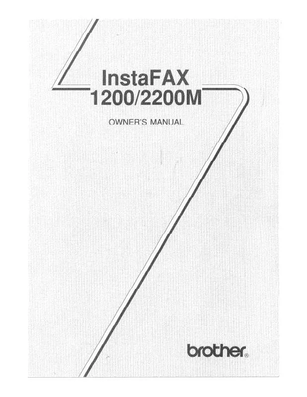 Mode d'emploi BROTHER FAX-1200