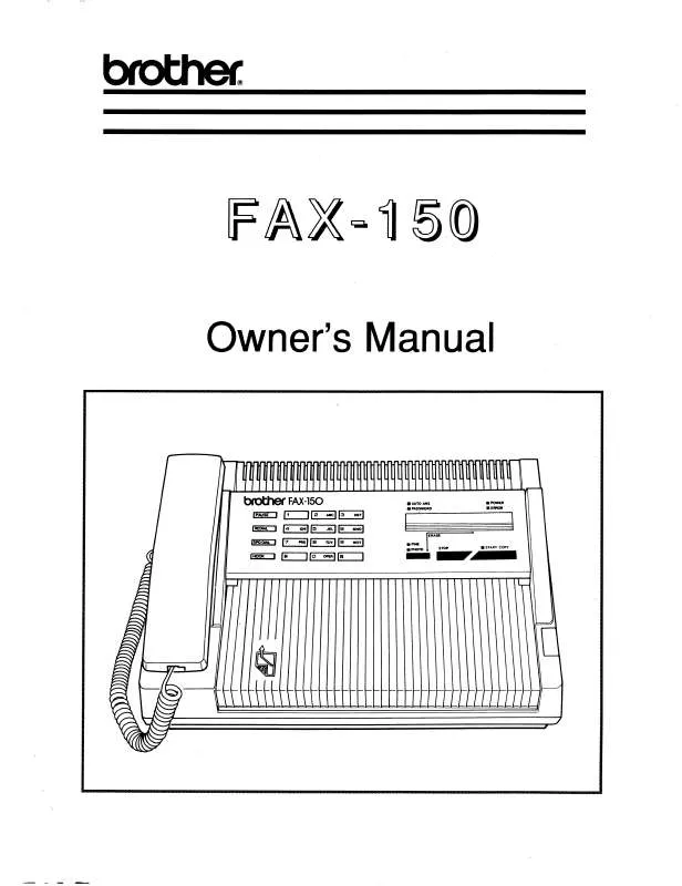 Mode d'emploi BROTHER FAX-150