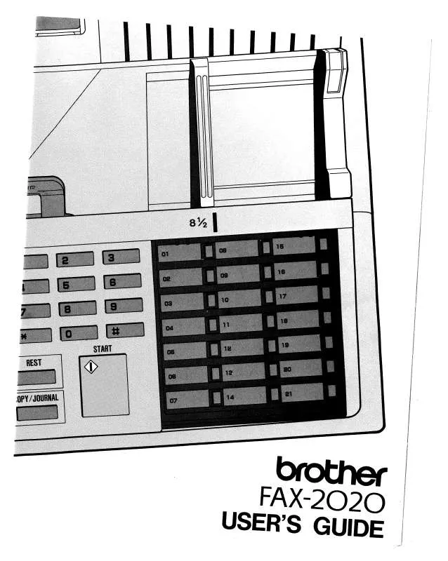 Mode d'emploi BROTHER FAX-2020