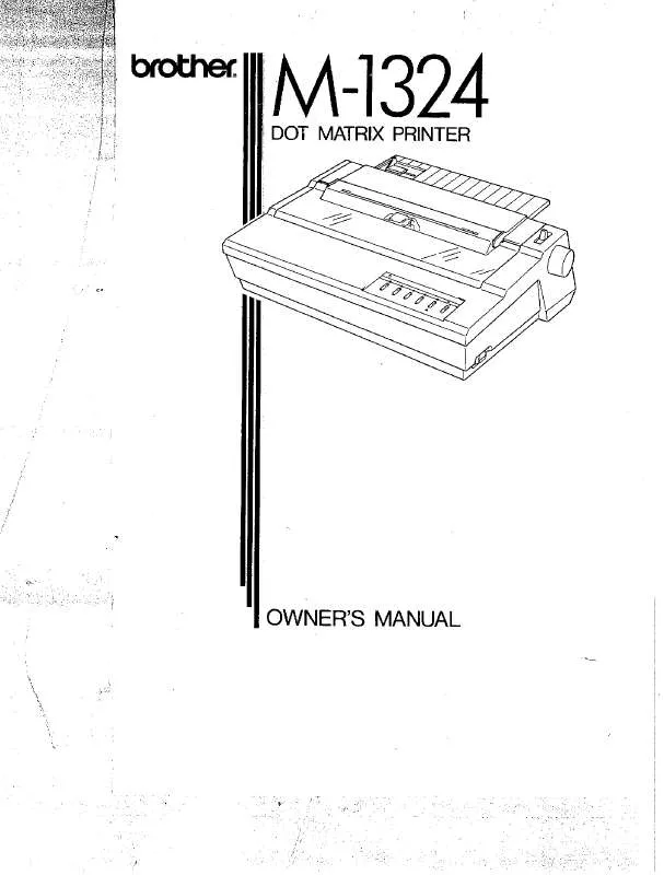 Mode d'emploi BROTHER M-1324